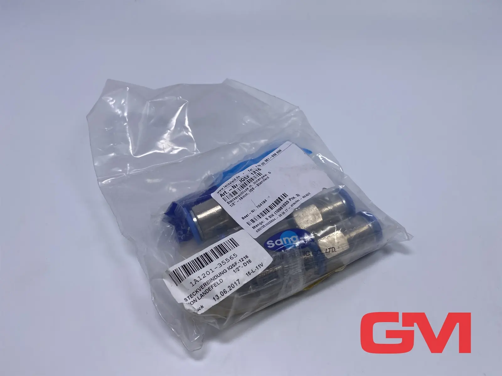 Produktfoto 1 von VE 5x Landefeld Steckanschluss IQSF1216 plug connector m. Innengewinde 16 mm