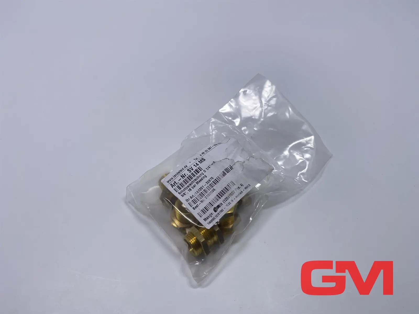 Produktfoto 1 von VE 6x Landefeld Schottverschraubung SV14MS bulkhead fitting G1/4-G3/8 Messing