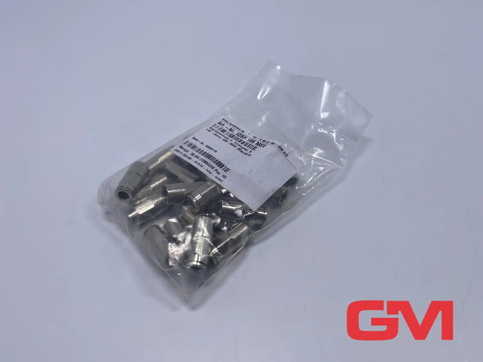 Produktfoto 1 von VPE  20x Landefeld Gerader Steckanschluss IQSL186GMSV angle plug connector R1/8