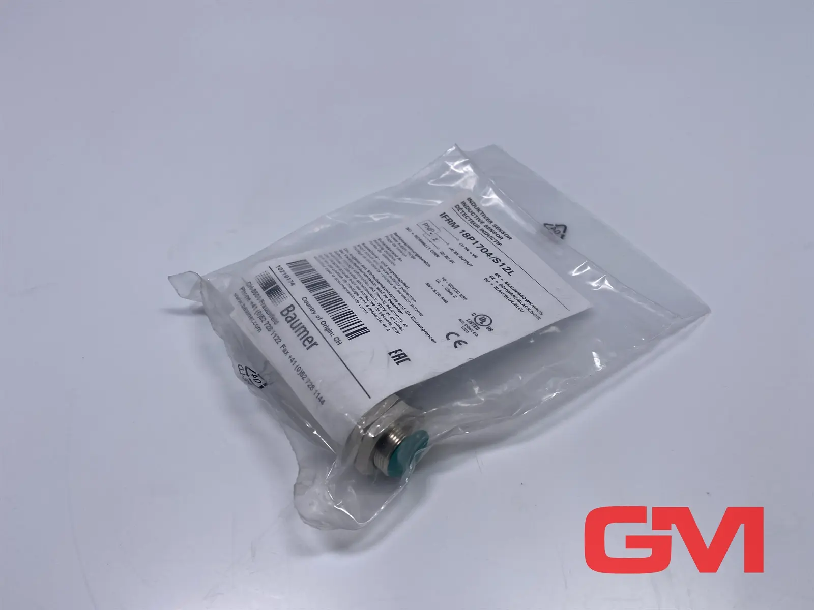 Produktfoto 1 von Baumer IFRM Induktiver Sensor 18P1704/S12L proximity switch 10219174 PNP NO