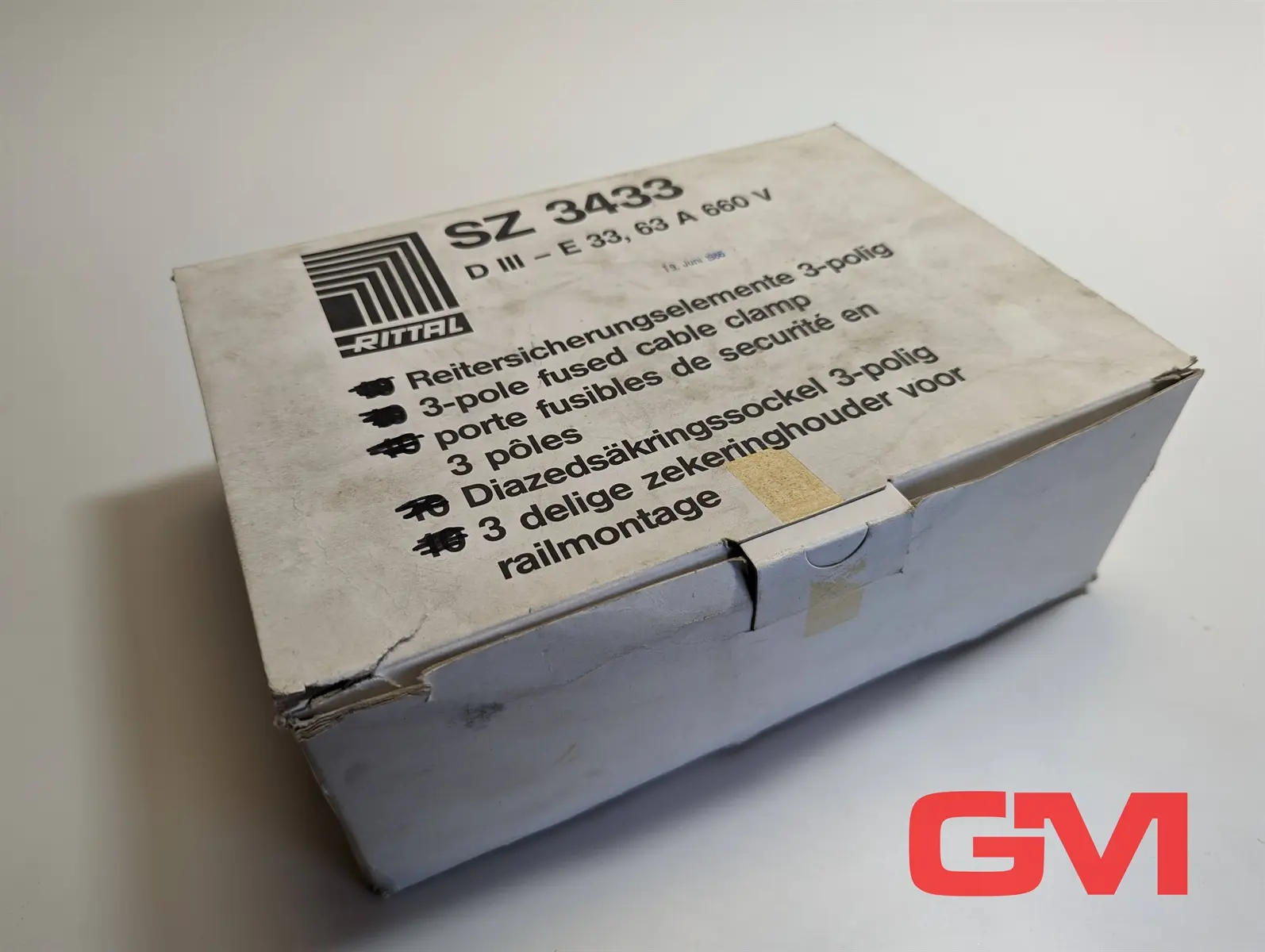 Produktfoto 1 von VE 10x Rittal Reitersicherungselement 3-polig SZ 3433 fused cable clamp 63A 660V