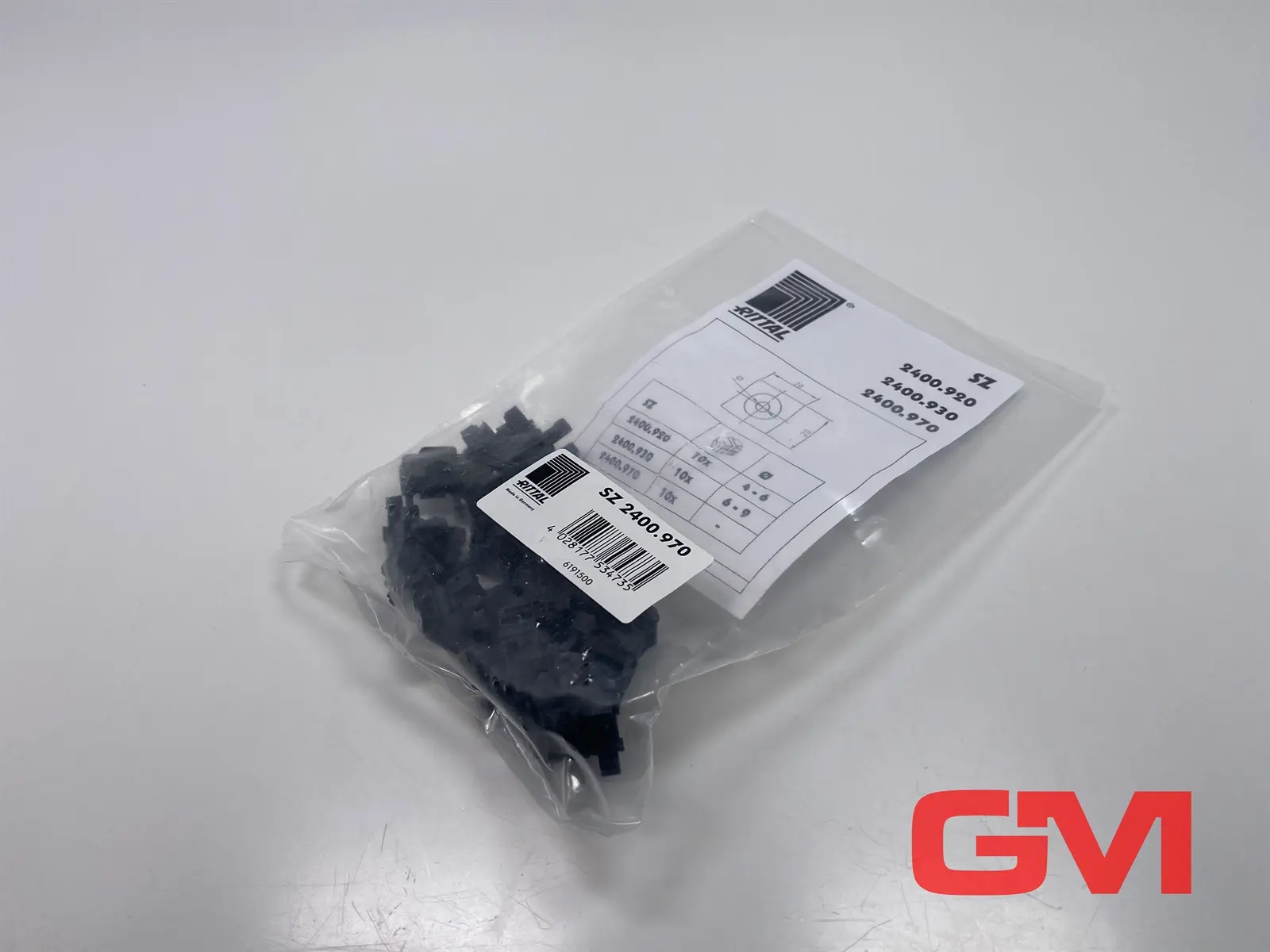 Produktfoto 1 von VE 10x Rittal Dichtmodule SZ 2400.970 sealing modules Größe 20x20 mm geschlossen