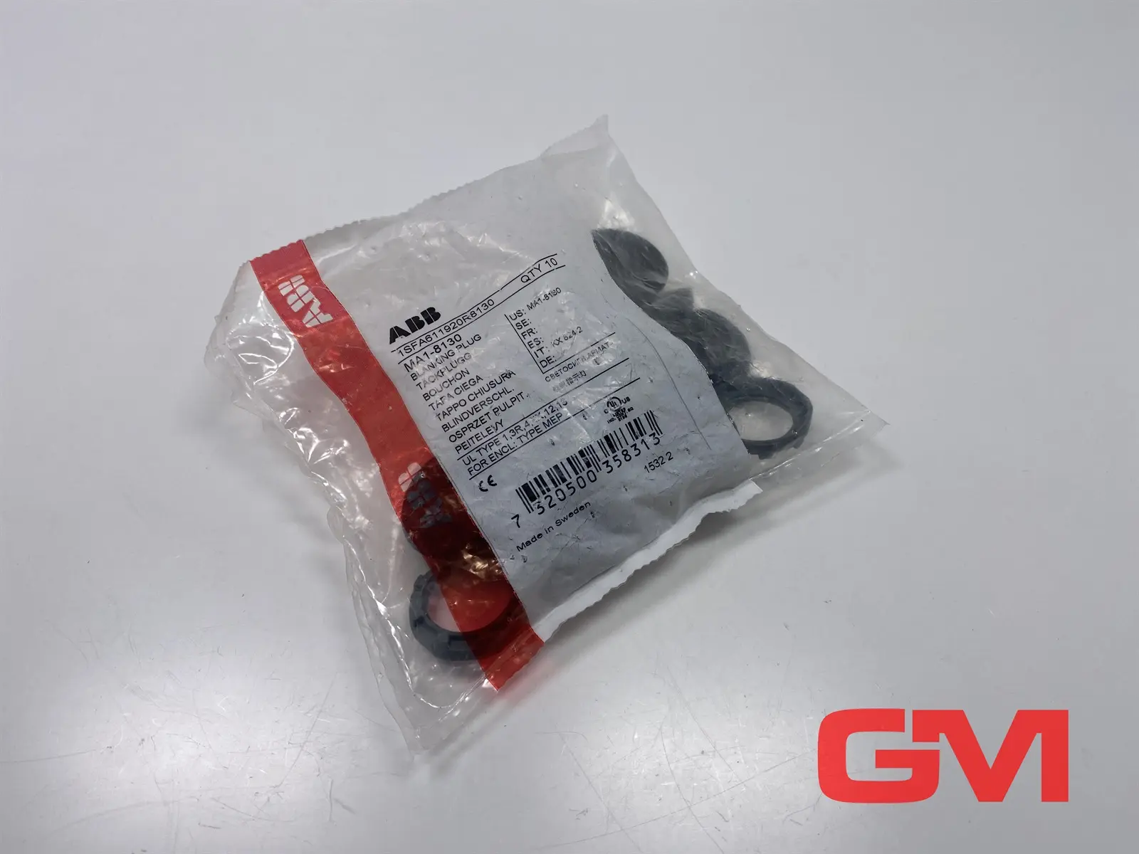Produktfoto 1 von VE 7x ABB Blindverschluss MA1-8130 blanking plug 1SFA611920R8130 Gehäusezubehör