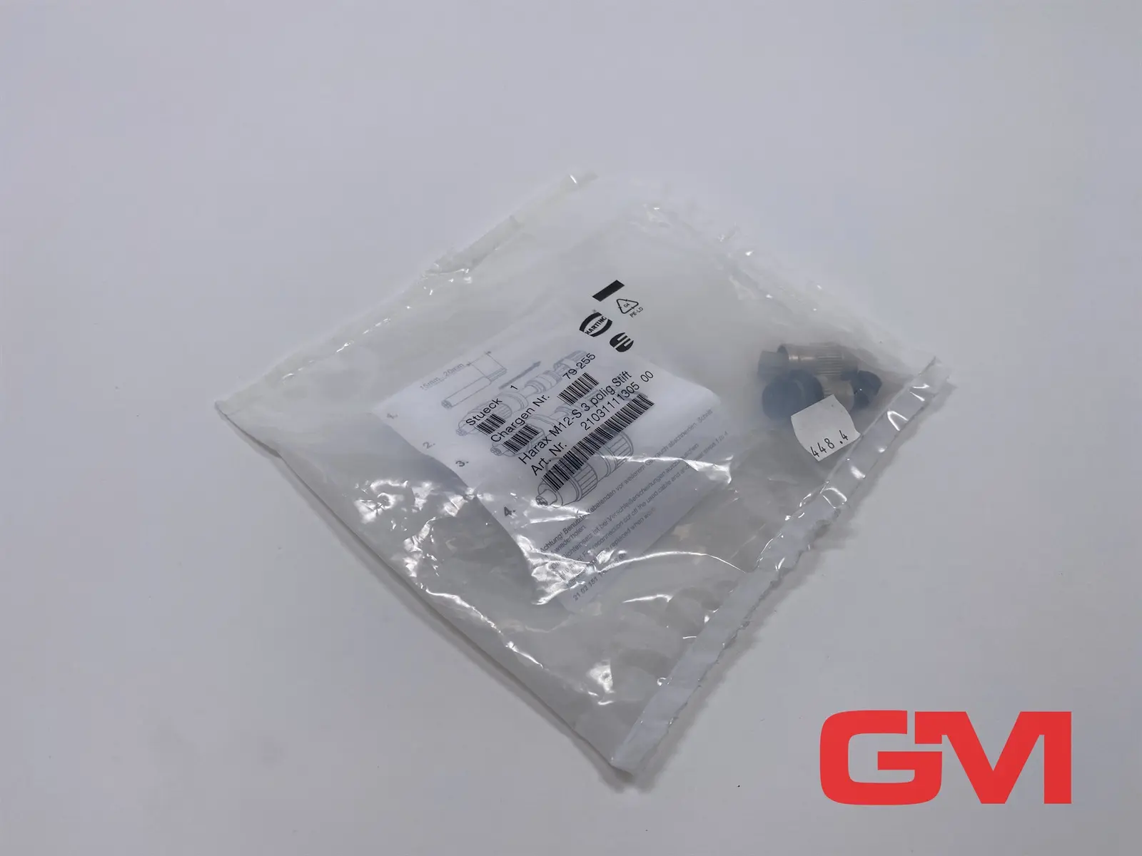 Produktfoto 1 von Harting Kabelsteckverbinder Harax M12-S 3polig Stift 21031111305 male connector