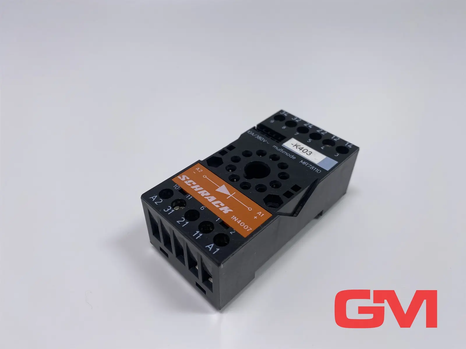 Produktfoto 1 von Schrack Relaissockel MR78110 relay socket multimode 10A 380VAC 11 Pin 1N4007