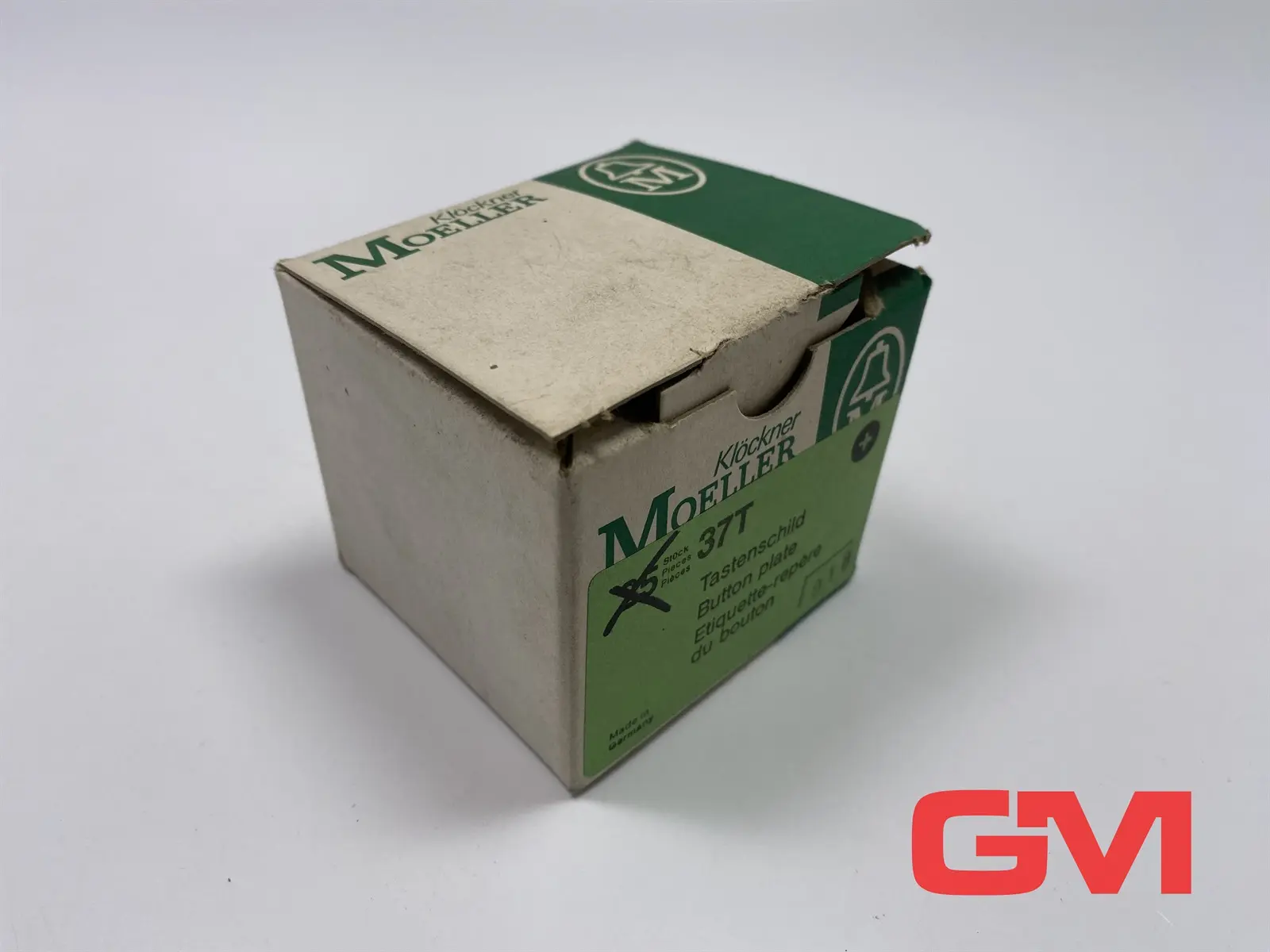 Produktfoto 1 von VE 23x Klöckner Moeller Tastenschild 37T button plate X Taste Schild + schwarz