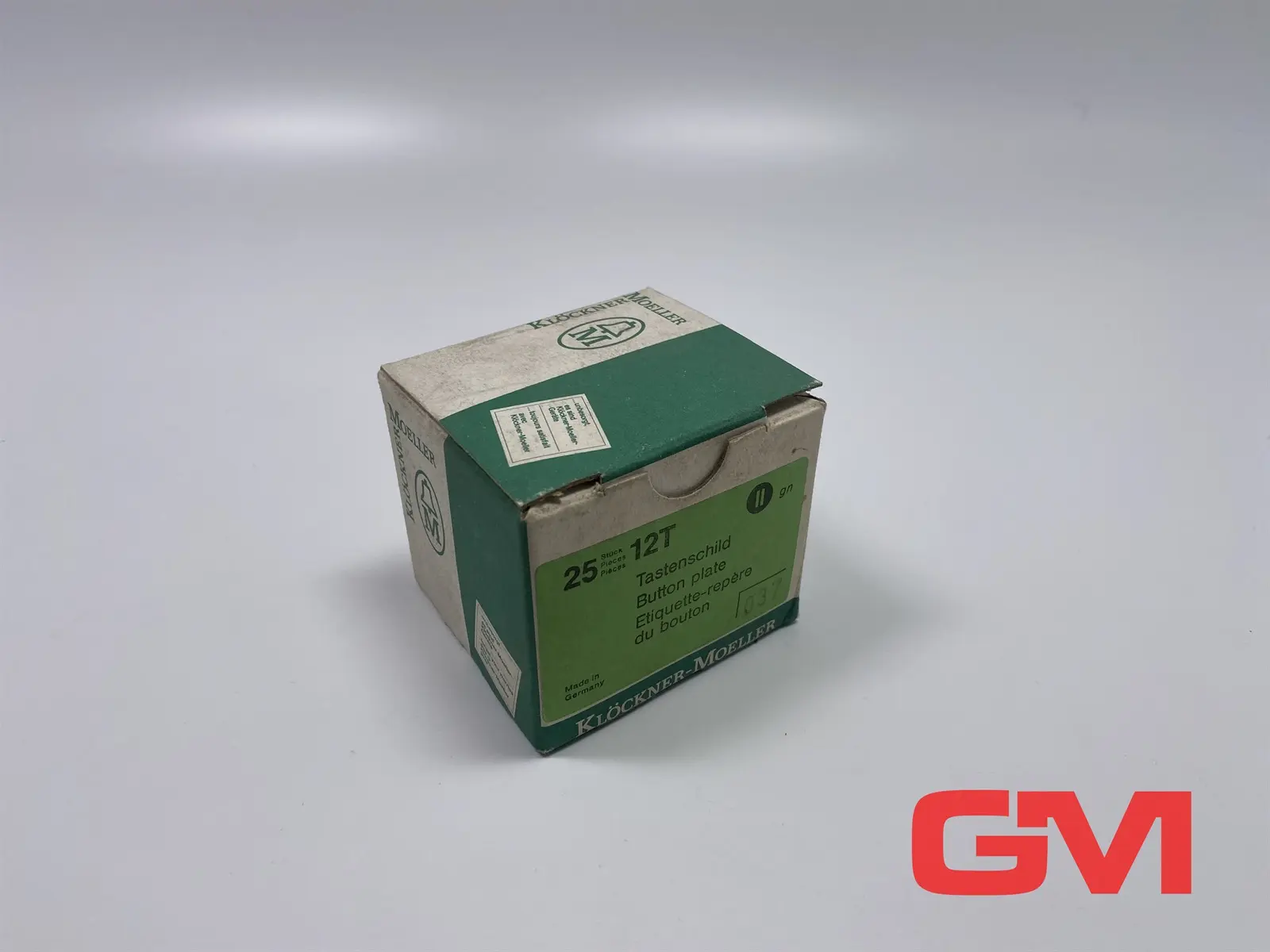 Produktfoto 1 von VPE 25x Klöckner Moeller Tastenschild "II" 12T button plate green grün