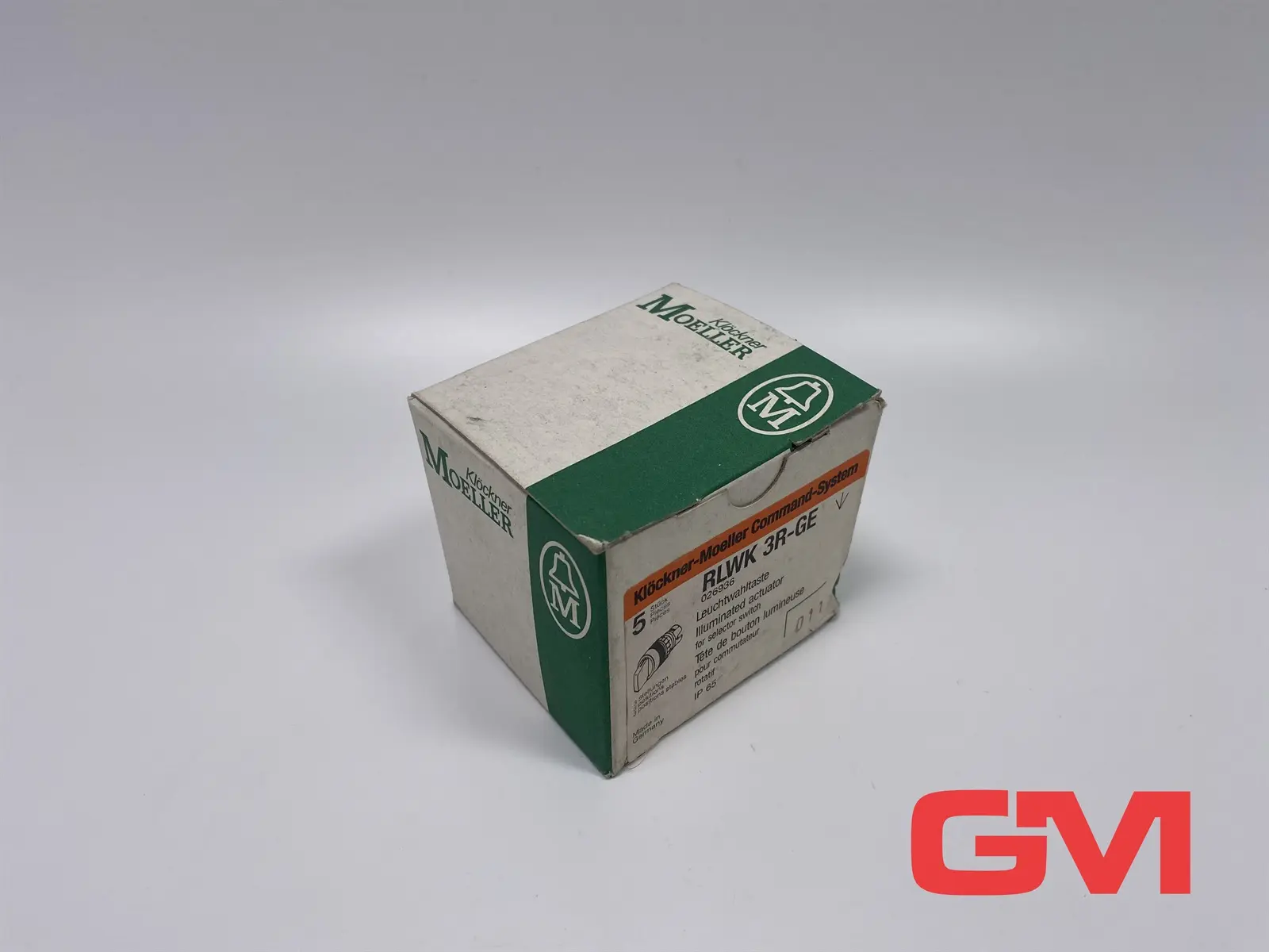 Produktfoto 1 von VPE 5x Klöckner Moeller Leuchtwahltaste RLWK 3R-GE 026936 illuminated actuator