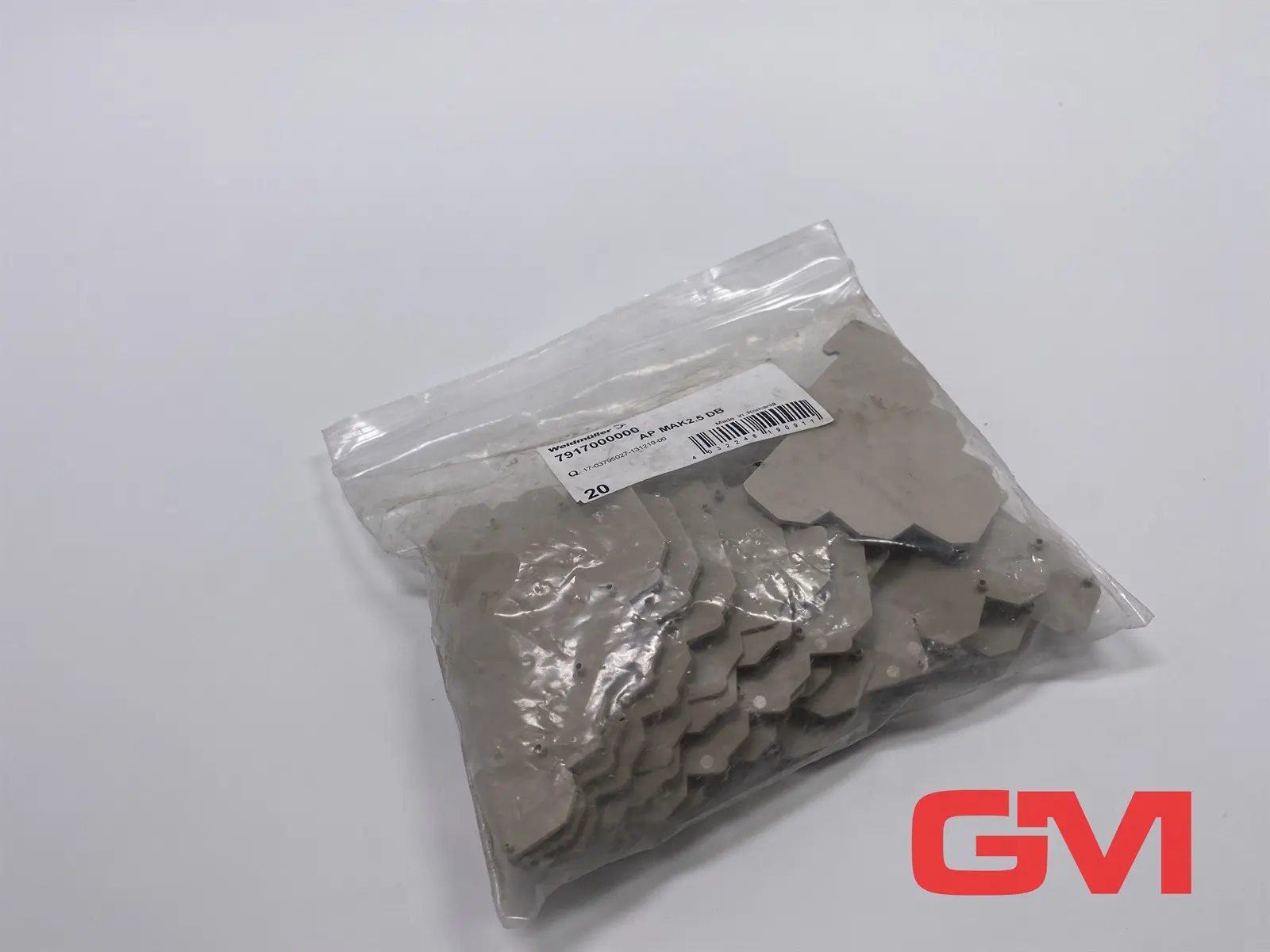 Produktfoto 1 von VE 20x Weidmüller Abschlussplatte (Klemmen) AP MAK2.5 DB end plate 7917000000