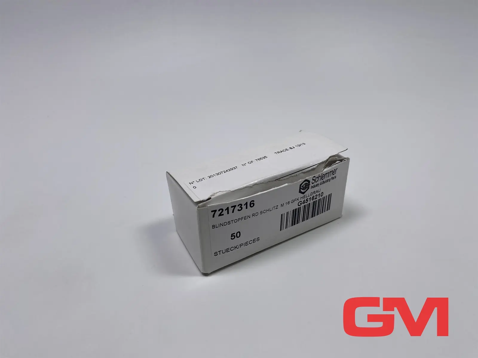 Produktfoto 1 von VE 50x Schlemmer Blindstopfen RD Schlitz M16 GFK 7217316 dummy plug G4516210