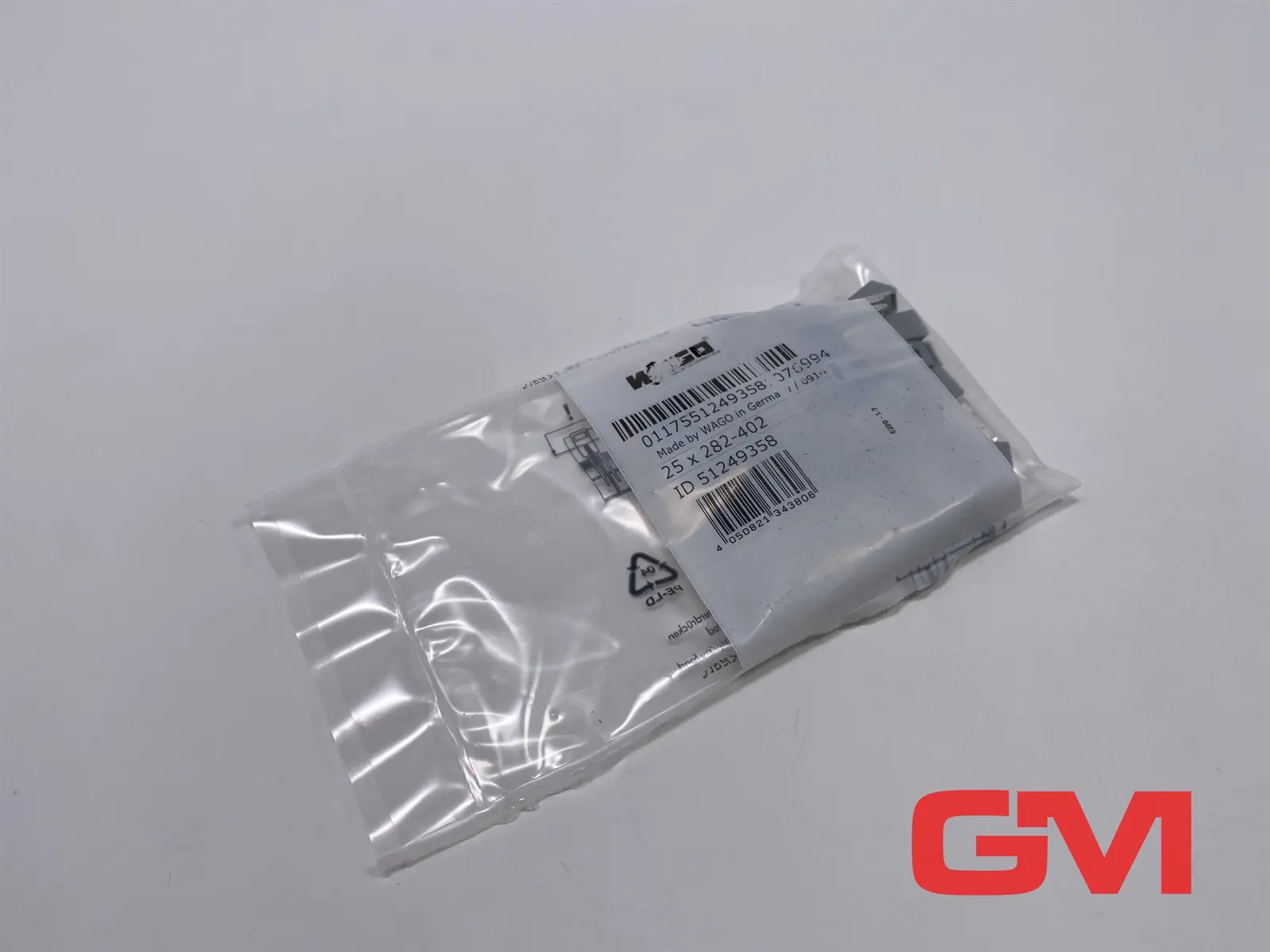 Produktfoto 1 von VE 25x Wago Brücker 282-402 Jumper insulated gray isoliert grau Polyamid