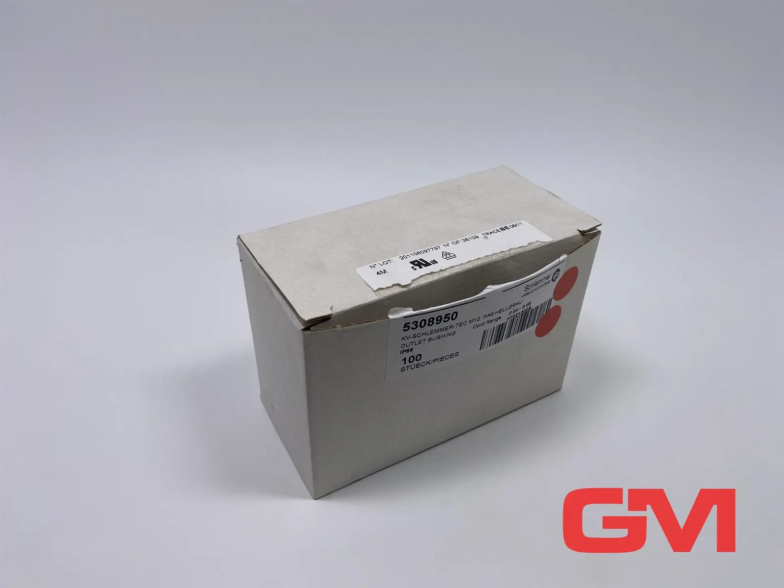 Produktfoto 1 von VE 100x Schlemmer Kabelverschraubung 5308950 outlet bushing M12x1,5 F7021200S