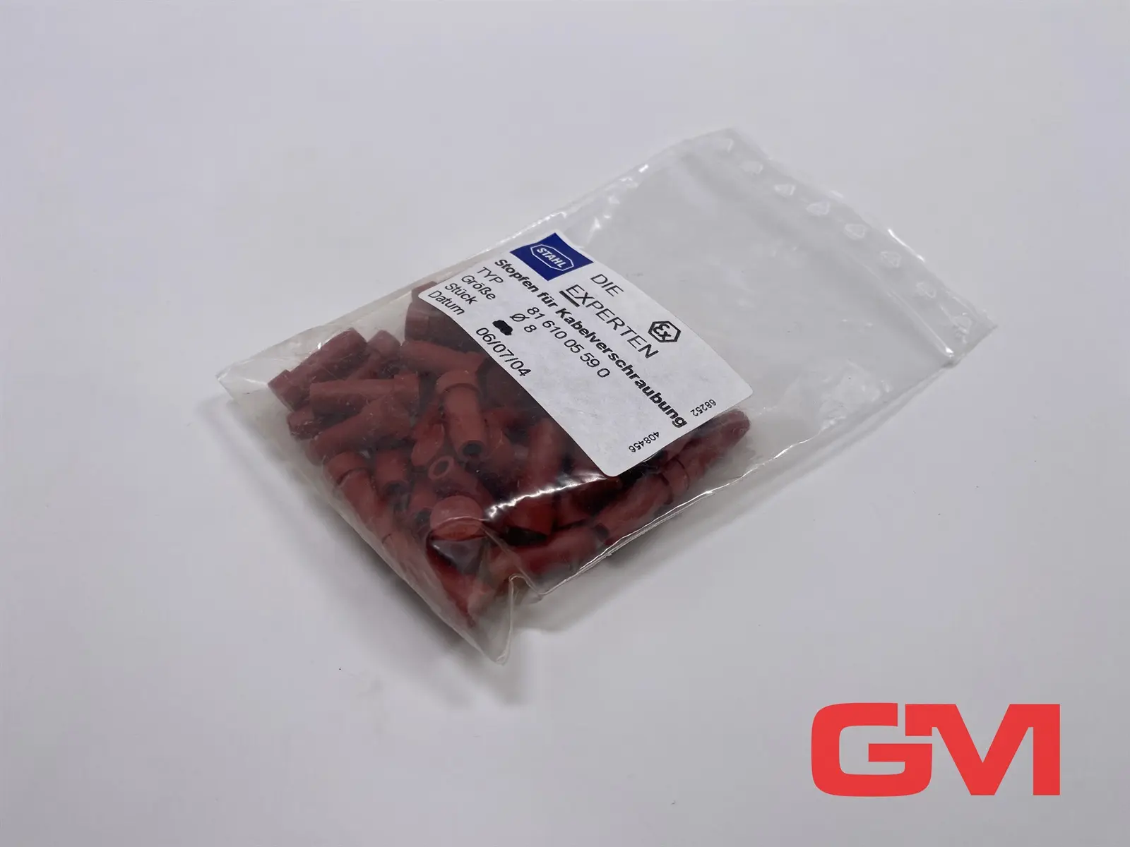 Produktfoto 1 von VE 24x Stahl Stopfen für Kabelverschraubung 8161005590 plug M16x1,5 PA rot