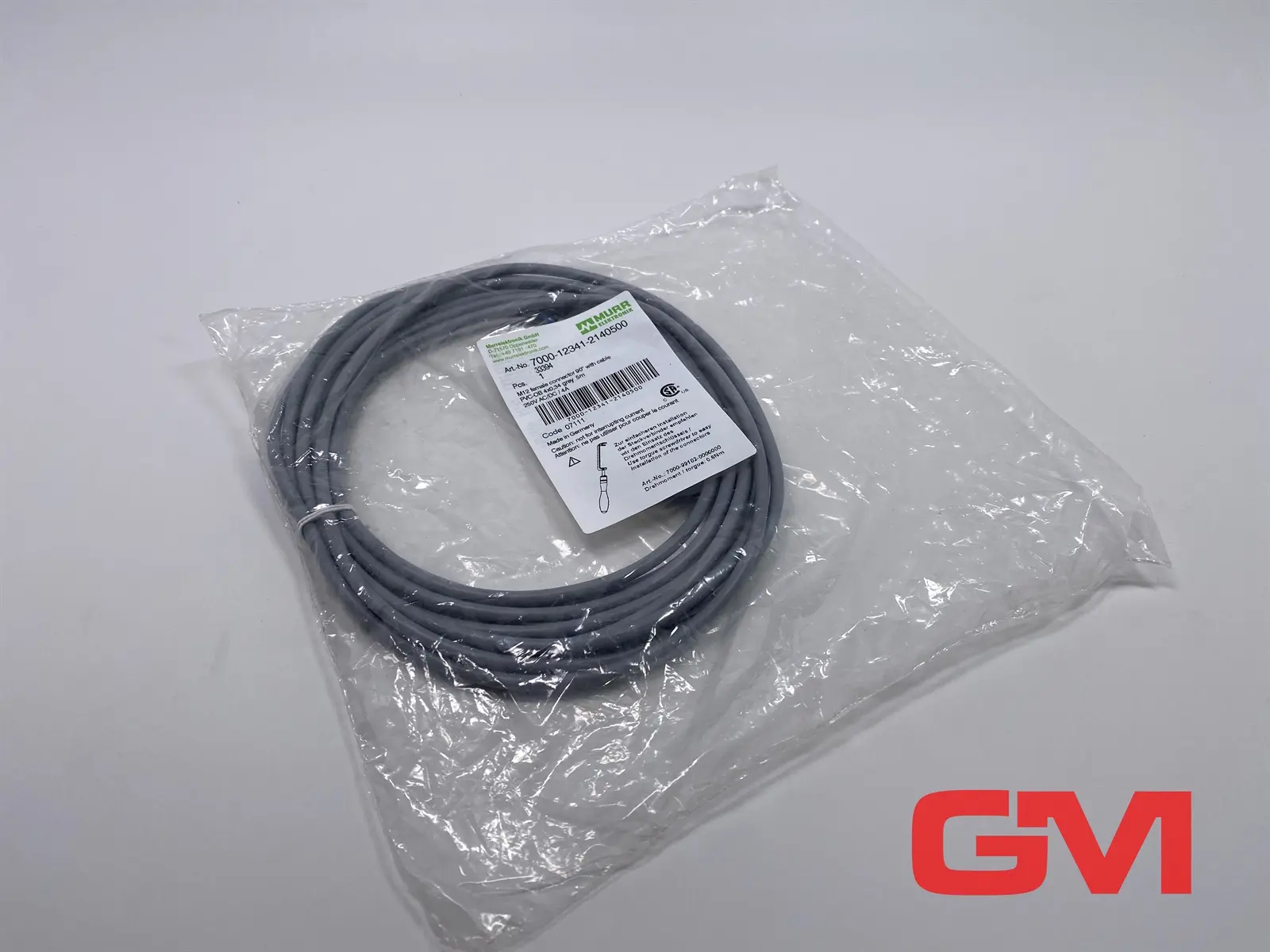 Produktfoto 1 von Murr Elektronik Buchse mit Kabel M12 Bu. 90° A-kod. 4P 7000-12341-2140500 Female