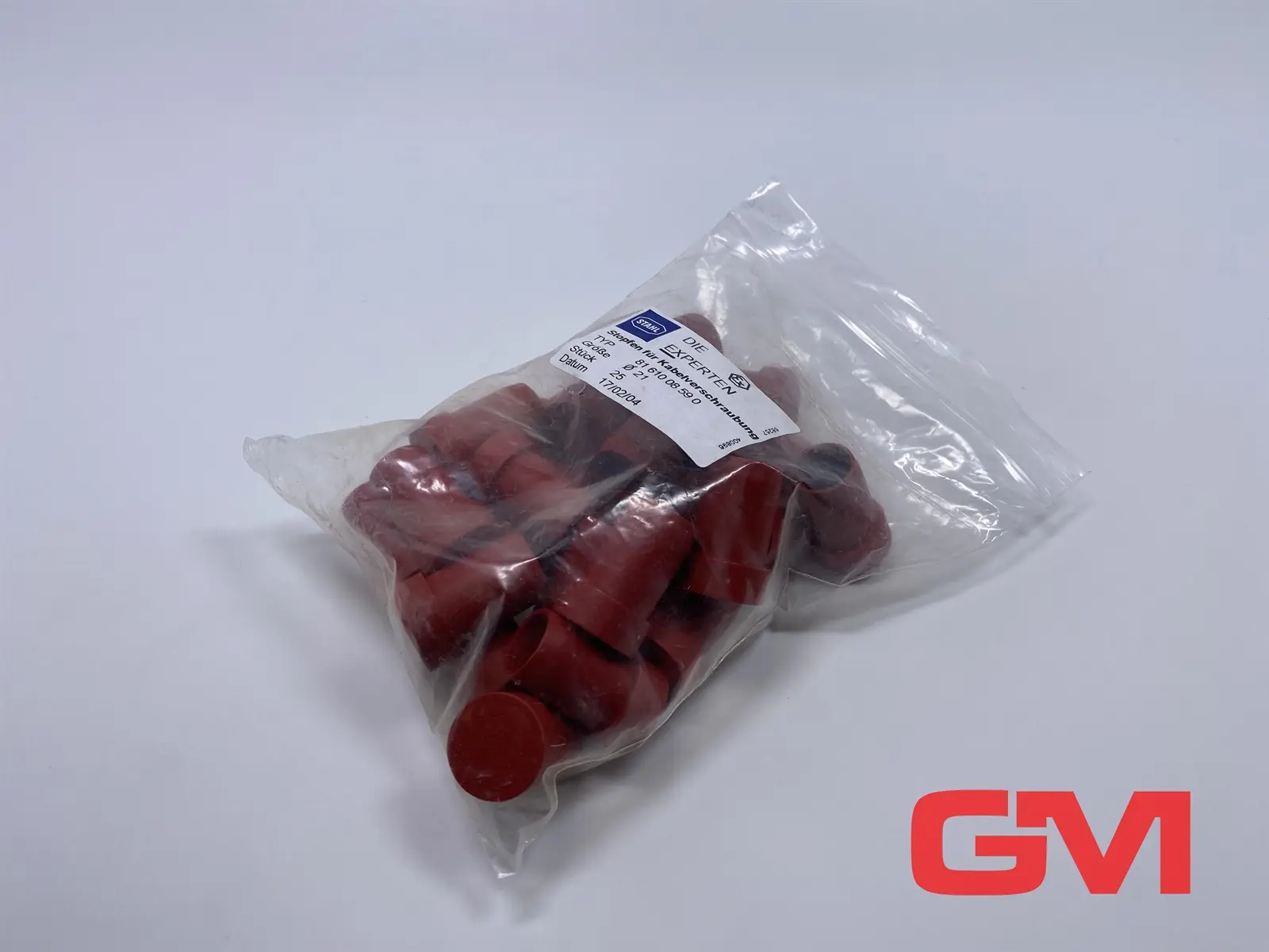 Produktfoto 1 von VE 25x Stahl Stopfen für Kabelverschraubung 8161008590 plug M32x1,5 PA rot