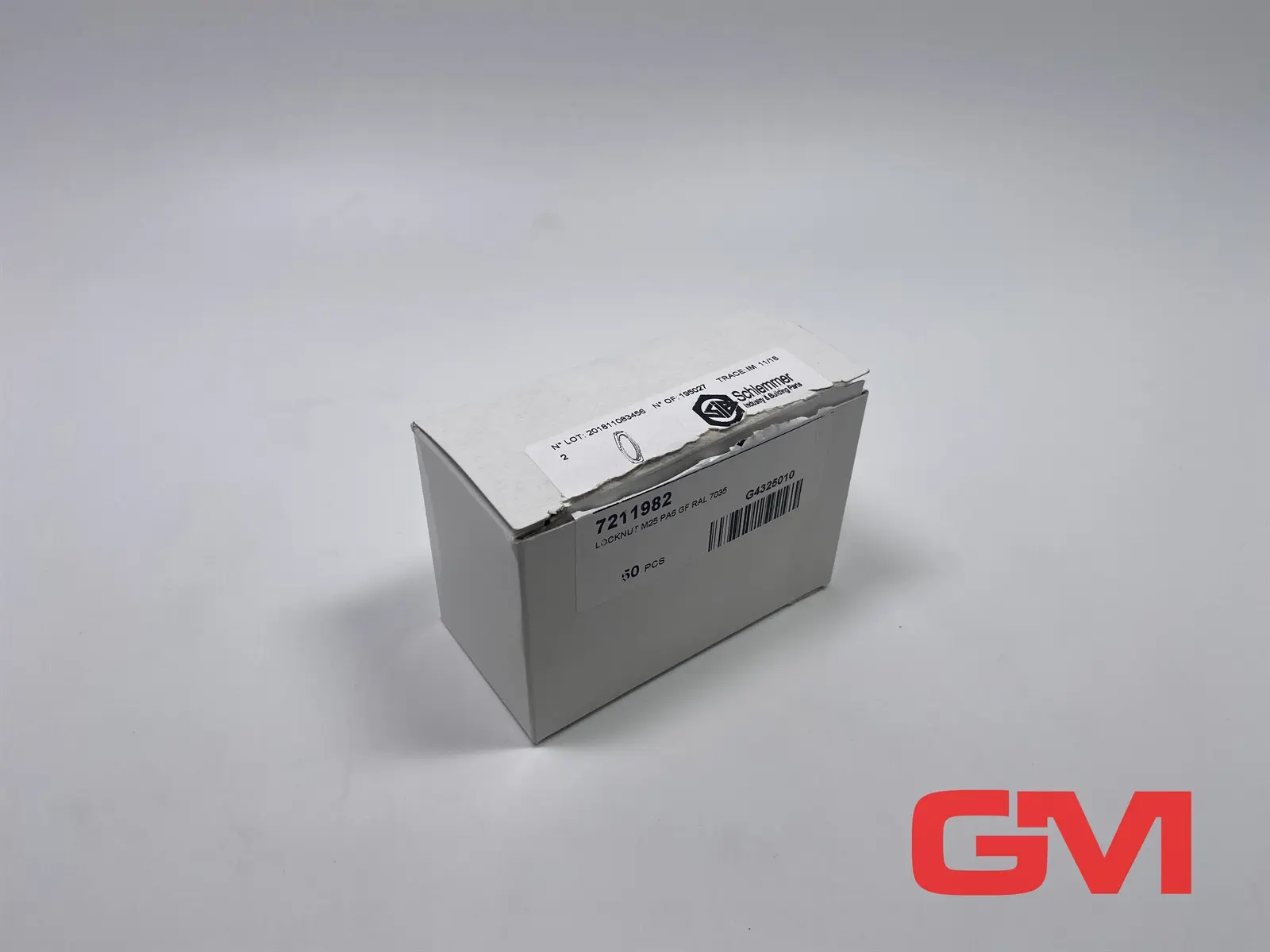 Produktfoto 1 von VE 50x Schlemmer Gegenmutter 7211982 locknut M25 PA6 GF G4325010 hellgrau