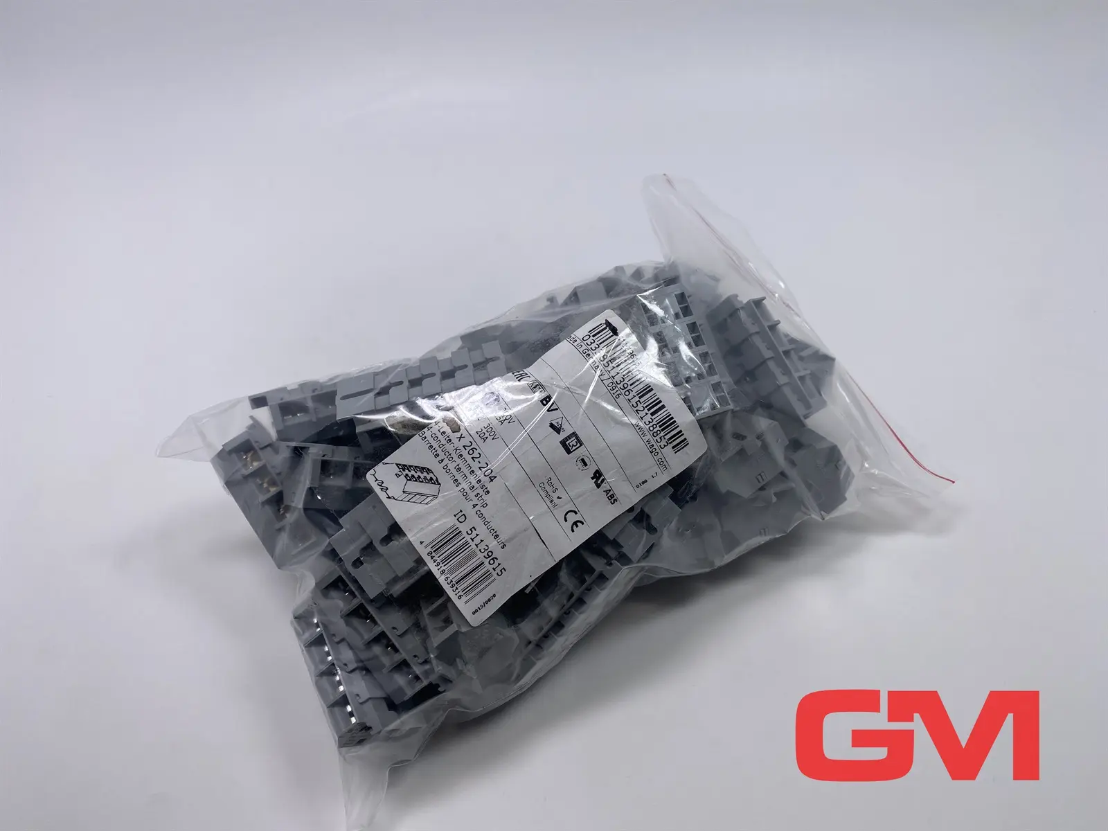 Produktfoto 1 von VE 40x Wago 4-Leiter-Klemmenleiste 262-204 4-conductor terminal strip 4-polig