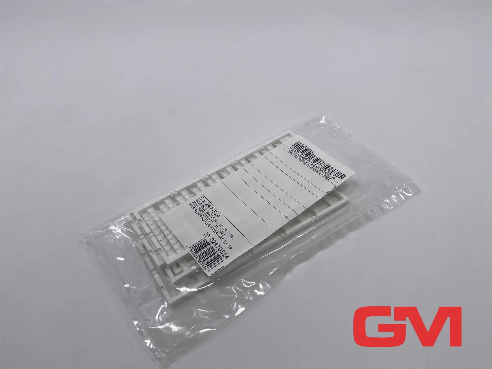 Produktfoto 1 von VE 5x Wago Mini-WSB-Beschriftungskarte 247-514 marking card 10-19 (10x)