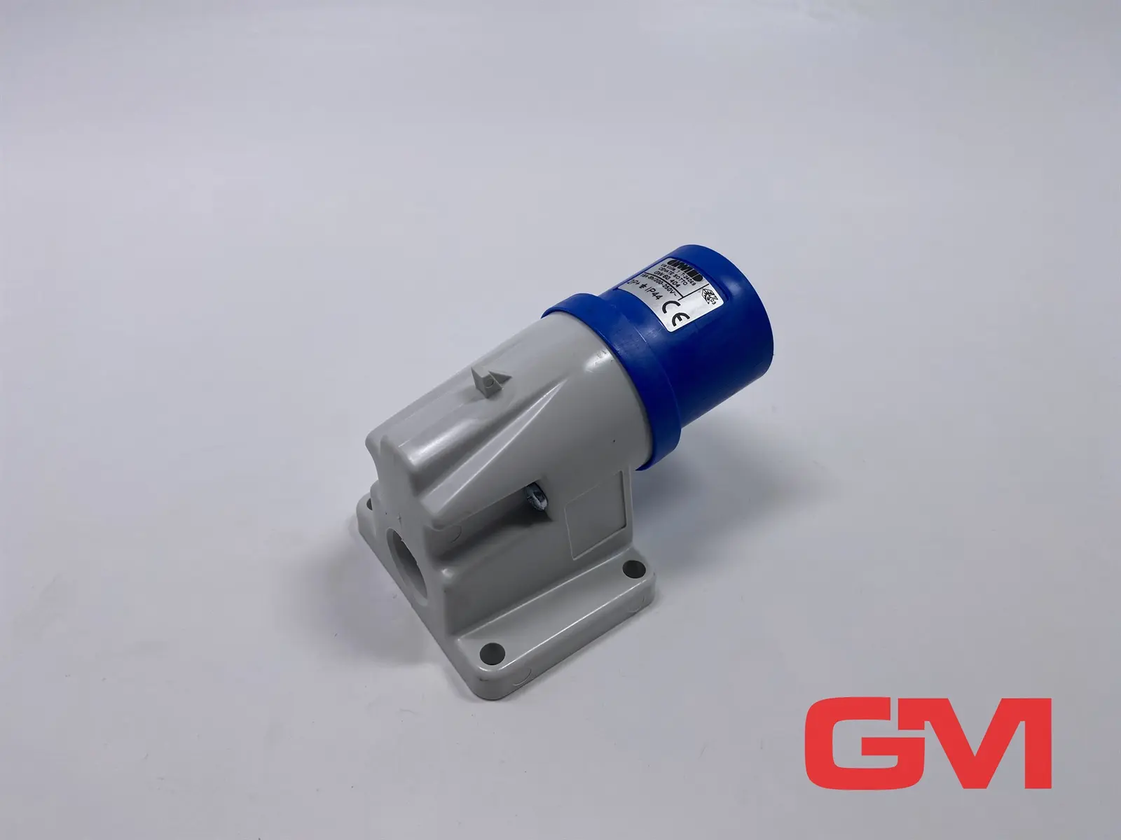 Produktfoto 1 von Gewiss Wandgerätestecker GW60404 angled inlet 16A-6h/200-250VAC IP44 2P+E