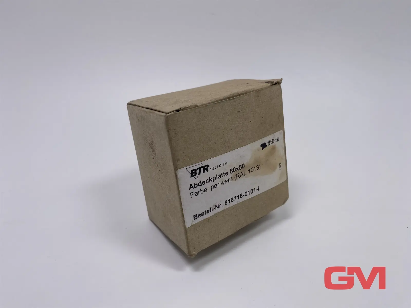 Produktfoto 1 von VE 7x BTR Abdeckplatte 816718-0101-I cover plate 80x80 1fach perlweiß E-DAT C6