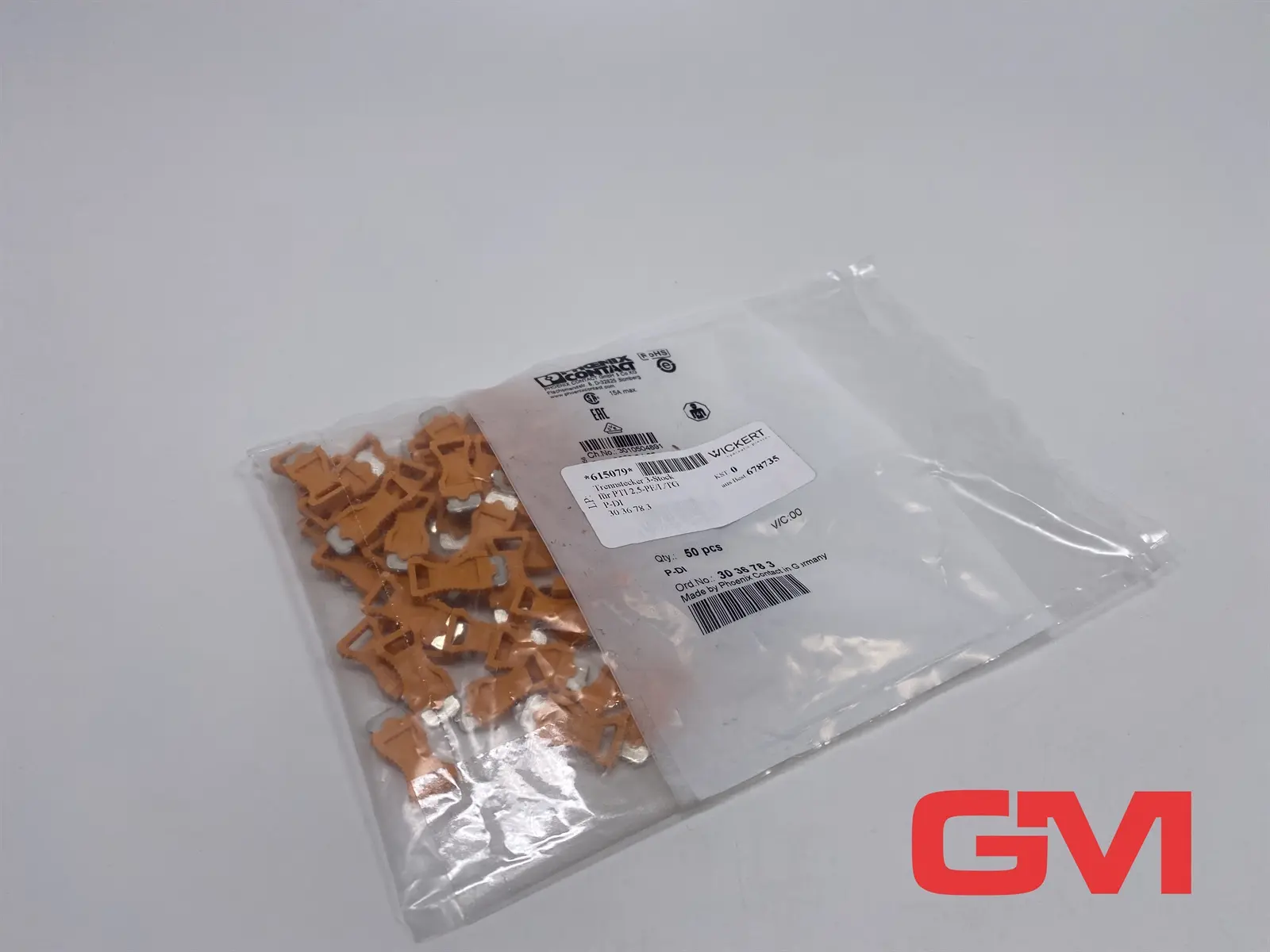 Produktfoto 1 von VE 50x Phoenix Contact Trennstecker P-DI Isolating plug 3036783 orange