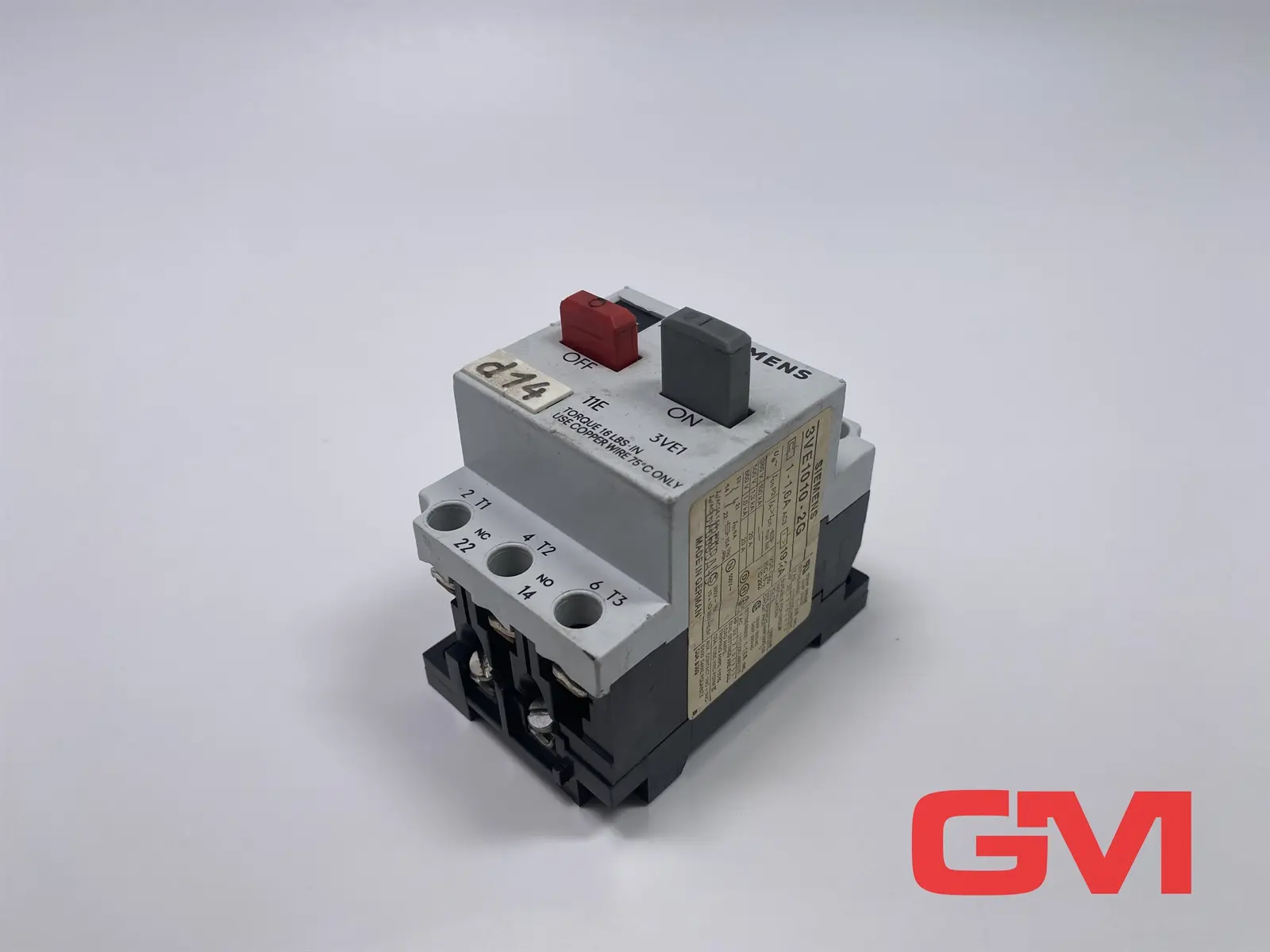 Produktfoto 1 von Siemens Leistungsschalter 3VE1010-2G circuit breaker 1-16,A NO+NC Klammer fehlt