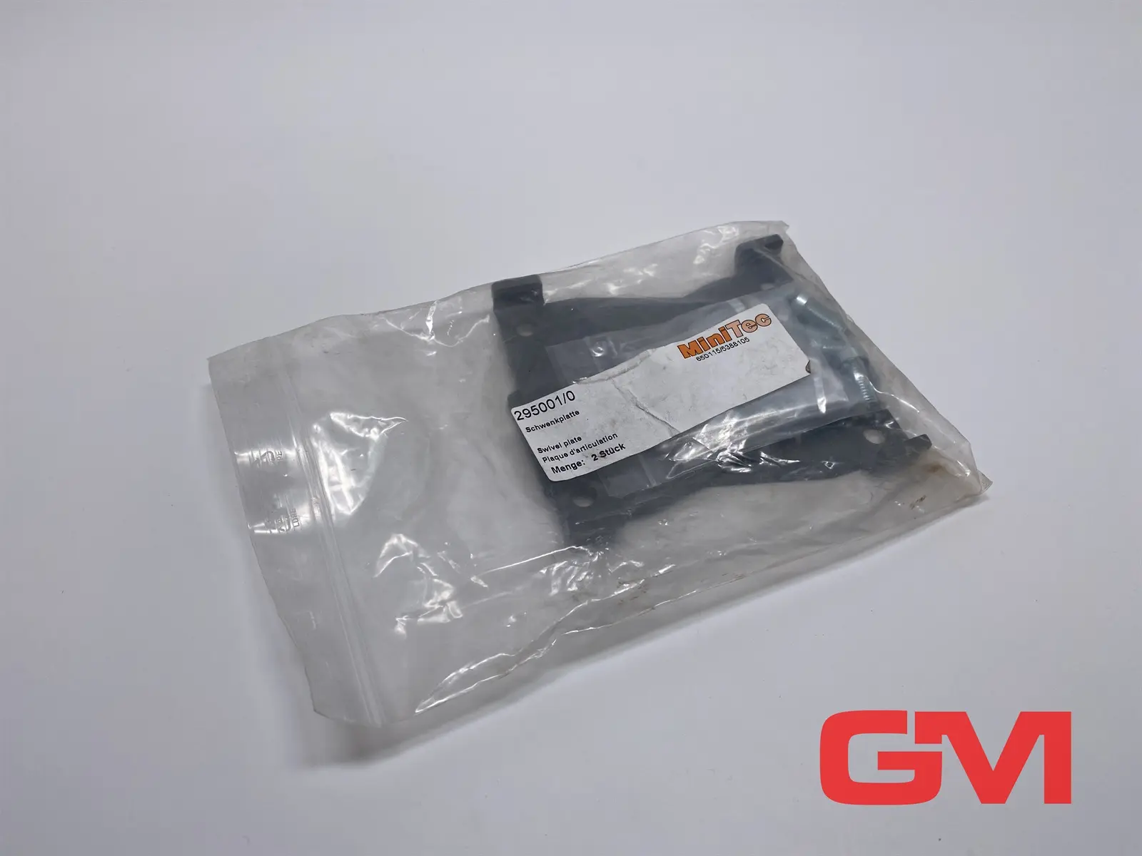 VE 2x MiniTec Schwenkplatte 295001/0 Swivel plate 29.5001/0 pulverbeschichtet