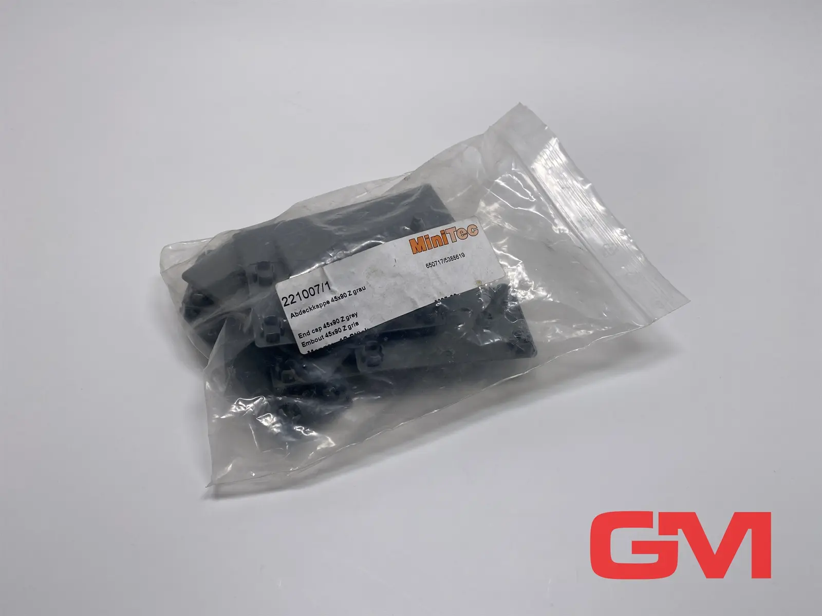 VPE 9x Abdeckplatte 45x90 Z grau 221007/1 end cap grey für Profil 45