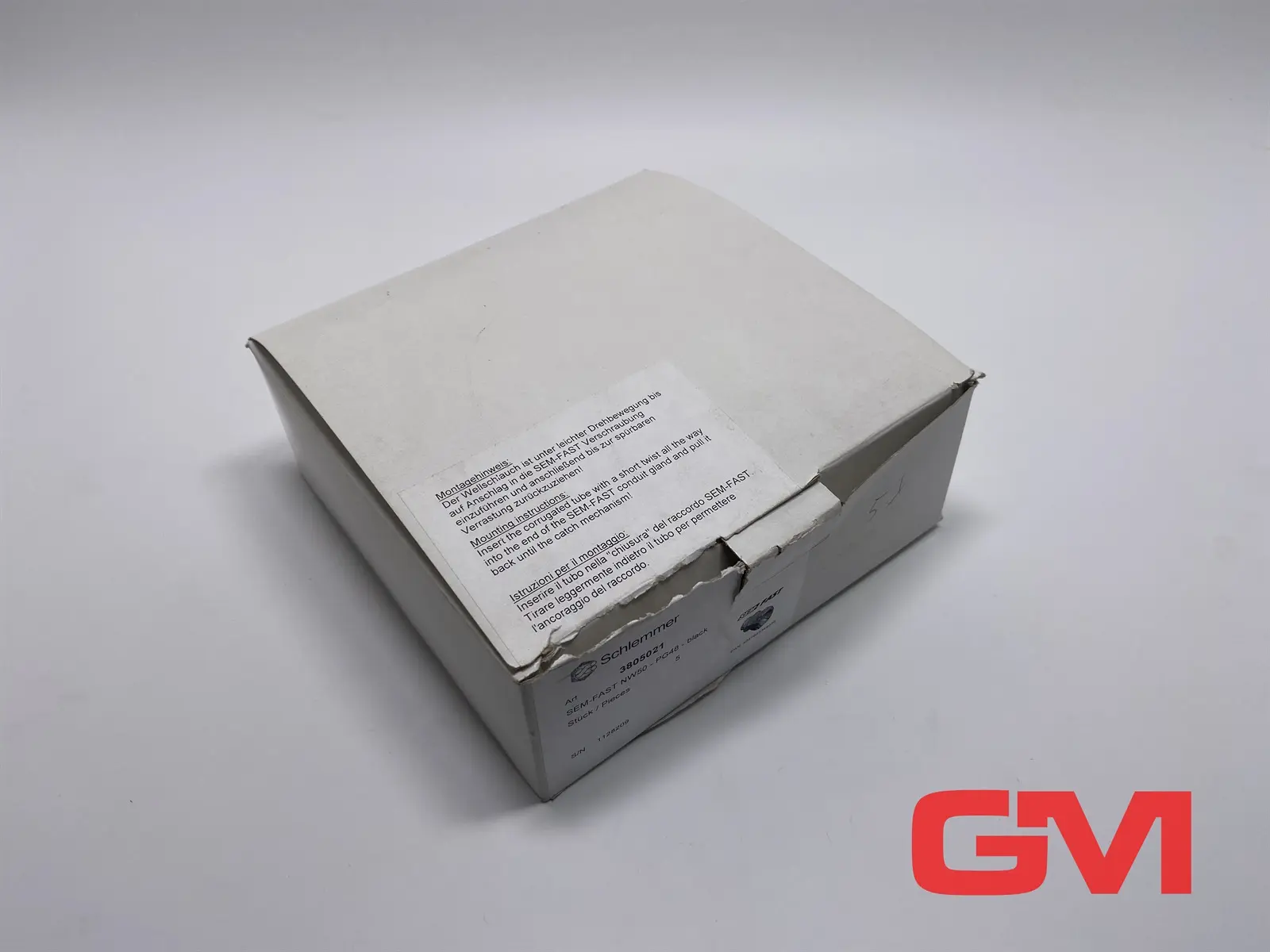 Produktfoto 1 von VE 5x Schlemmer Schlauchverschraubung SEM-FAST NW50-PG48 fitting 3805021 gerade