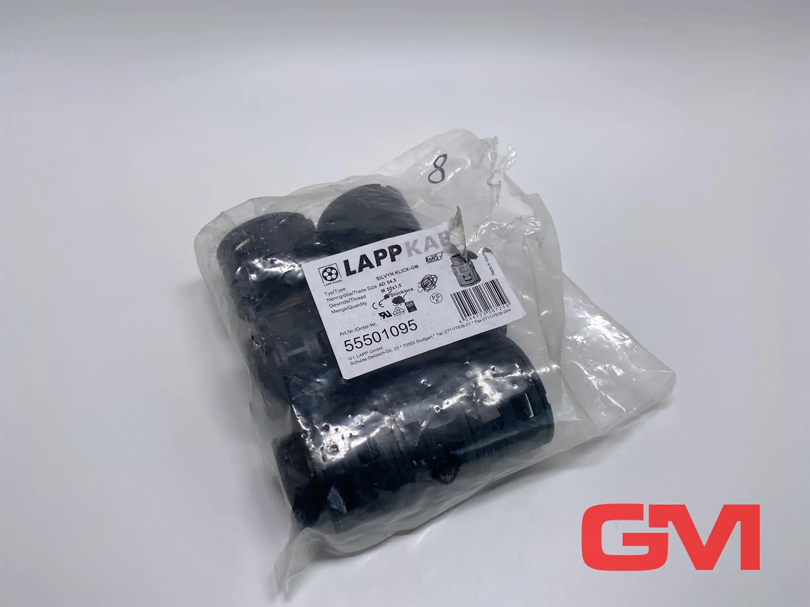 Produktfoto 1 von VE 8x Lapp Kabel Schlauchverschraubung SILVYN KLICK M50X1,5/2 BK gland 55501095