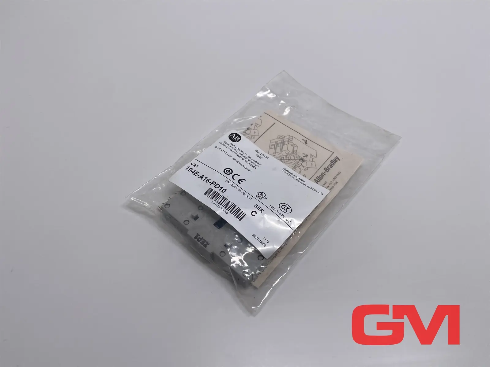 Produktfoto 1 von Allen-Bradley Hilfskontakt 194E-A16-PD10 auxiliary contact block Serie C 1NO