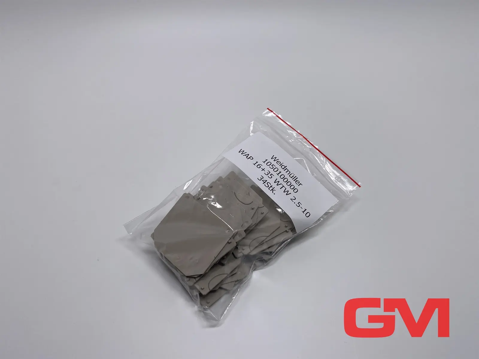 Produktfoto 1 von VE 34x Weidmüller Abschlussplatte WAP 16+35 WTW 2.5-10 end plate 1050100000