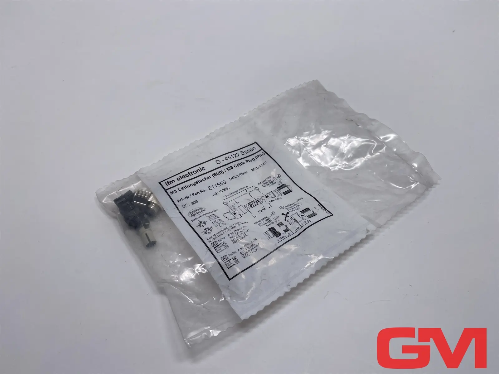 Produktfoto 1 von ifm M8 Leitungsstecker E11550 cable plug pin SSTGF030MSSFPKG Sift Stecker