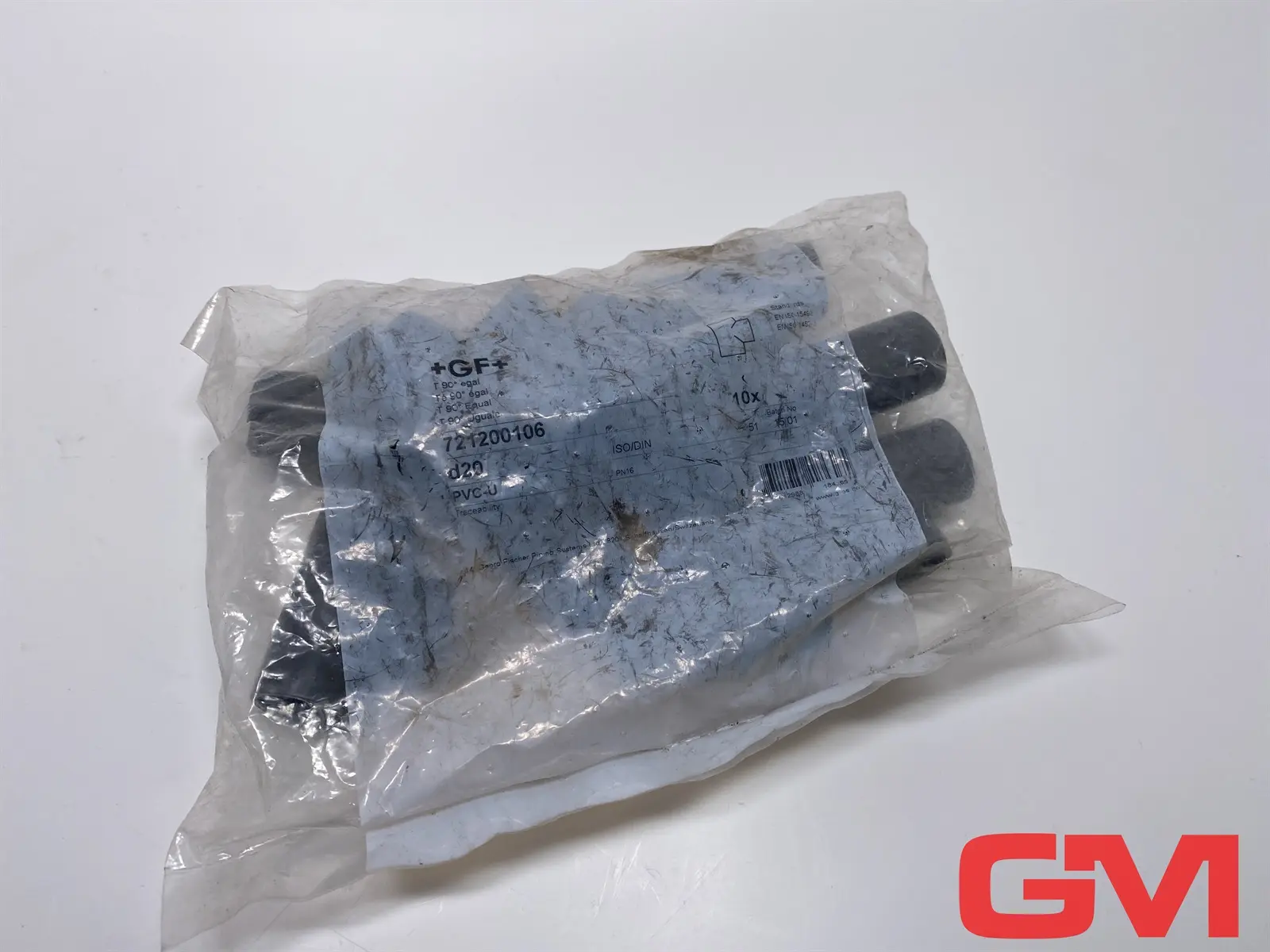 Produktfoto 1 von VE 10x GF Georg Fischer T-Stück 721200106 T-piece 90° d20 PVC-U PN16