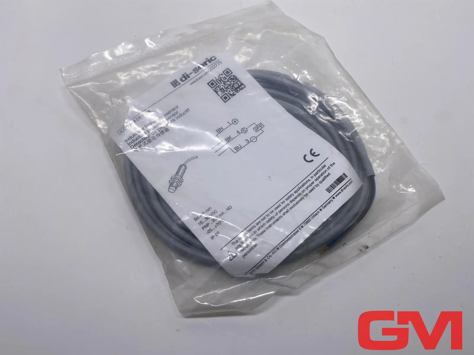 Produktfoto 1 von di-soric Induktiver Näherungssensor DCC 12 M 08 PSLK proximity sensor 202775