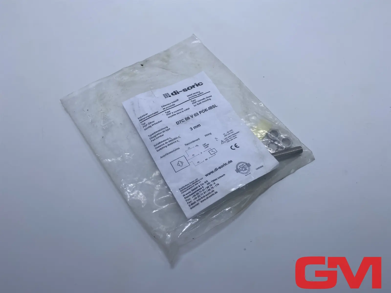 Produktfoto 1 von di-soric Näherungssensor D7C 08 V 03 POK-IBSL proximity switch 203829