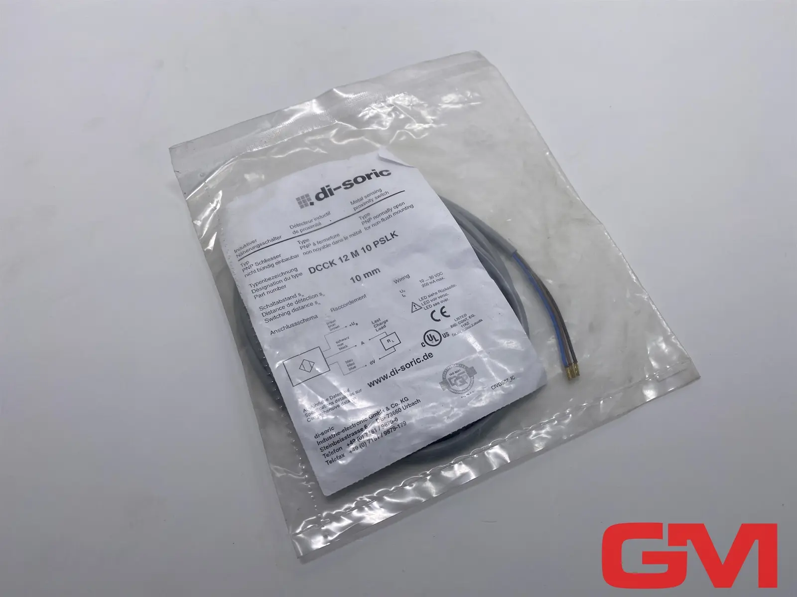 Produktfoto 1 von di-soric induktiver Näherungsschalter DCCK 12 M 10 PSLK proximity switch 200470