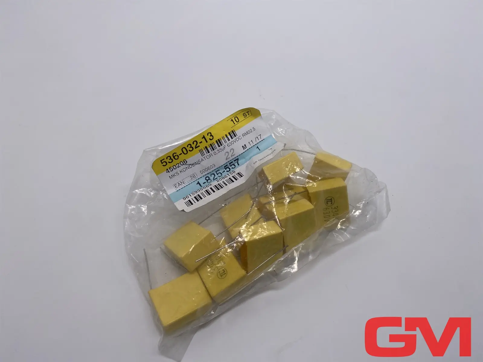 Produktfoto 1 von VE 10x TRU Components Folienkondensator 0,33µF 630VDC RM22,5 334K 630V capacitor