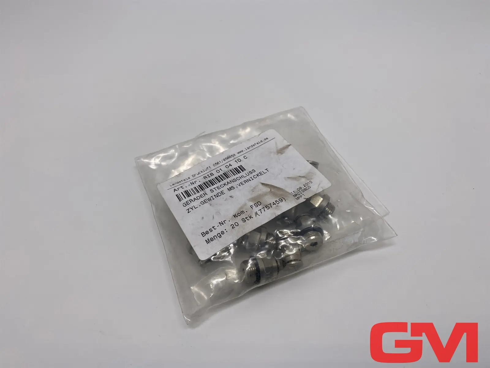 Produktfoto 1 von VE 20x Landefeld Steckanschluss RIB 01 04 10 C push in fitting G 1/8" RIB010410C
