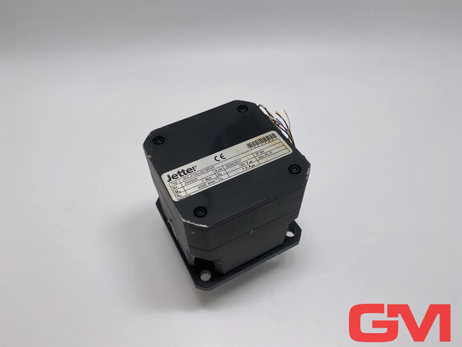 Produktfoto 1 von Jetter Servomotor JK4-0100-32-3RVP servo motor 190V 4000rpm 60863637 beschädigt