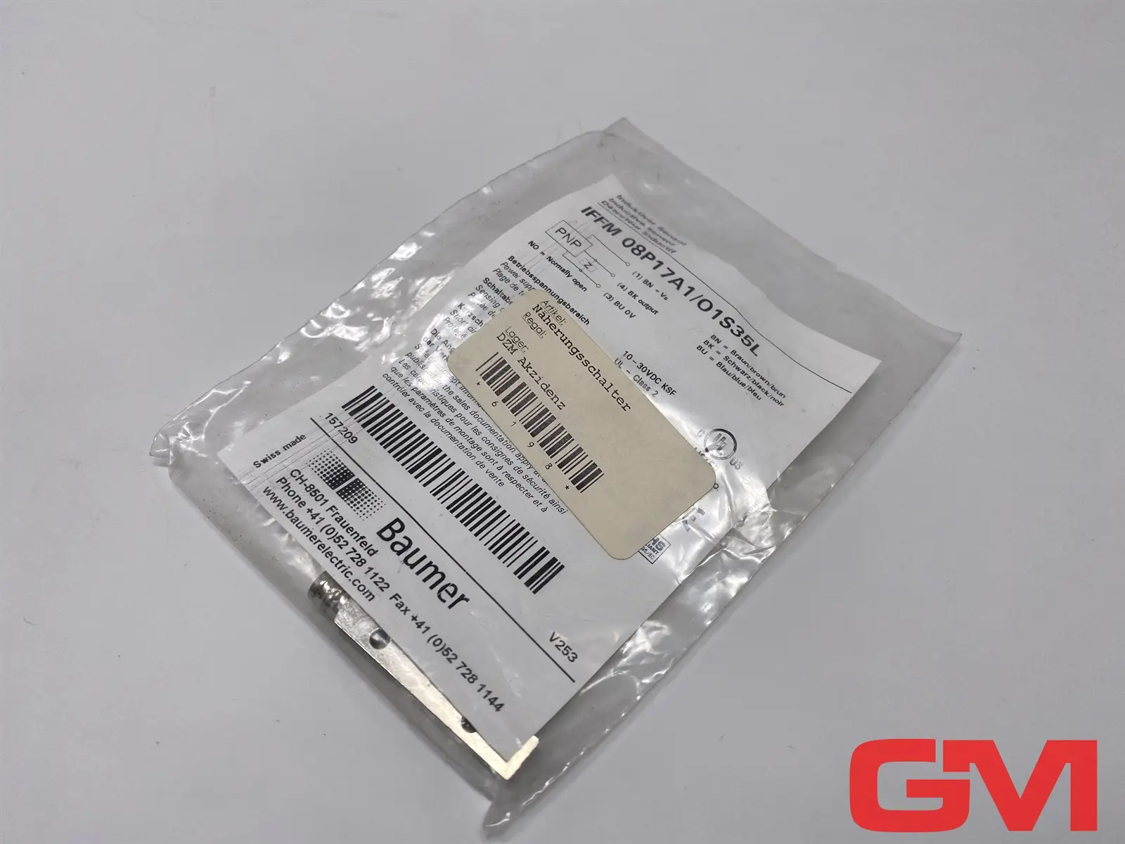 Produktfoto 1 von Baumer Induktiver Sensor IFFM 08P17A1/01S35L inductive sensor 157209
