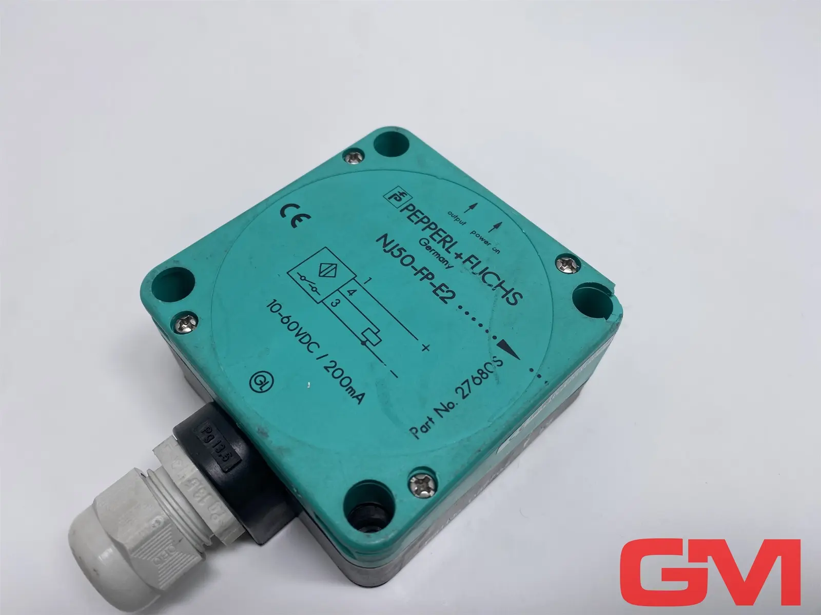 Produktfoto 1 von Papperl + Fuchs Induktiver Sensor NJ50-FP-E2-P1 sensor 27680S leicht beschädigt