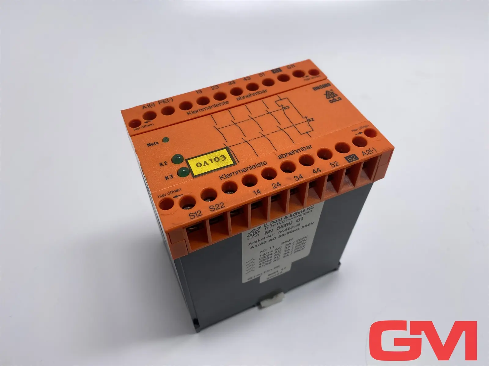 Produktfoto 1 von E. Dold & Söhne Sicherheitsschaltgerät BN 5989.51 safety relay 230Vac 0035228
