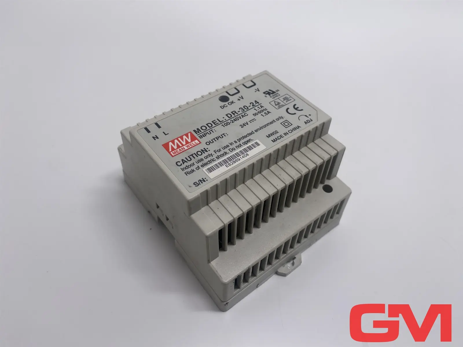 Produktfoto 1 von Mean Well Schienennetzteil DR-30-24 rail power supply 100-240VAC 1Schaltnetzteil