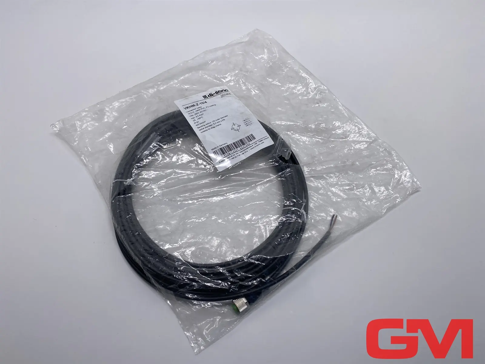 Produktfoto 1 von di-soric Anschlussleitung VKHM-Z-10/4 connection cable 201865 10,0m M12 Buchse