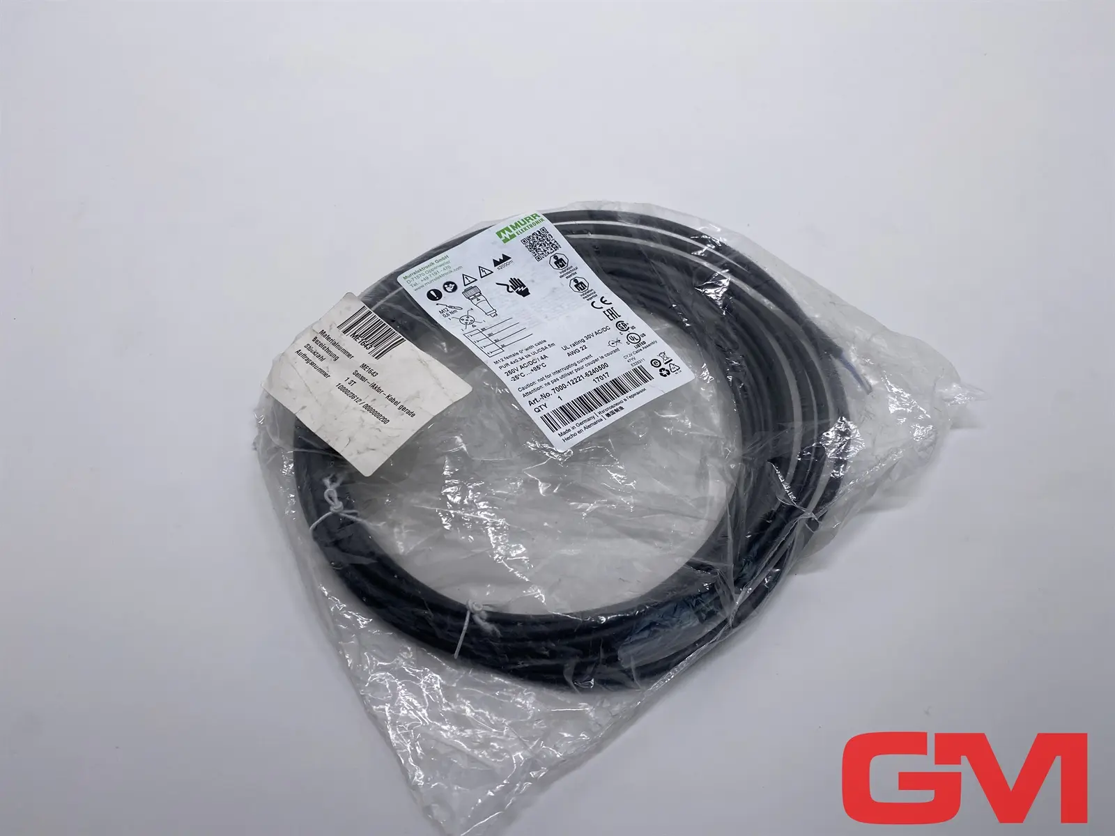 Produktfoto 1 von Murr Elektronik Anschlussleitung 7000-12221-6240500 connecting cable M12 Bu. 0°