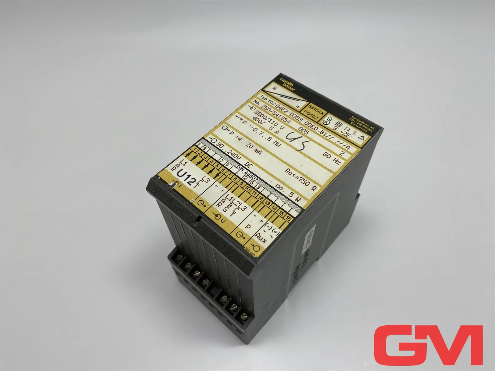 Produktfoto 1 von Camille Bauer Messumformer Sineax PW502 transducer 502-34E2 D393 00E0 B1