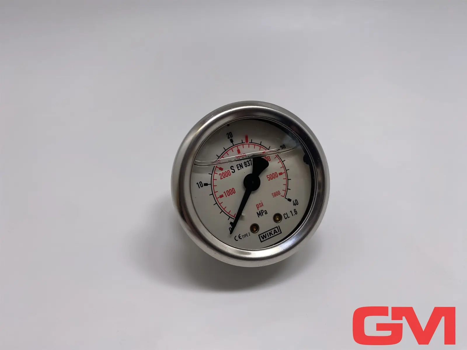 Produktfoto 1 von Wika Glycerin-Manometer Cl. 1,6 EN837-1 pressure gauge 0-5800 psi 0-40 MPa