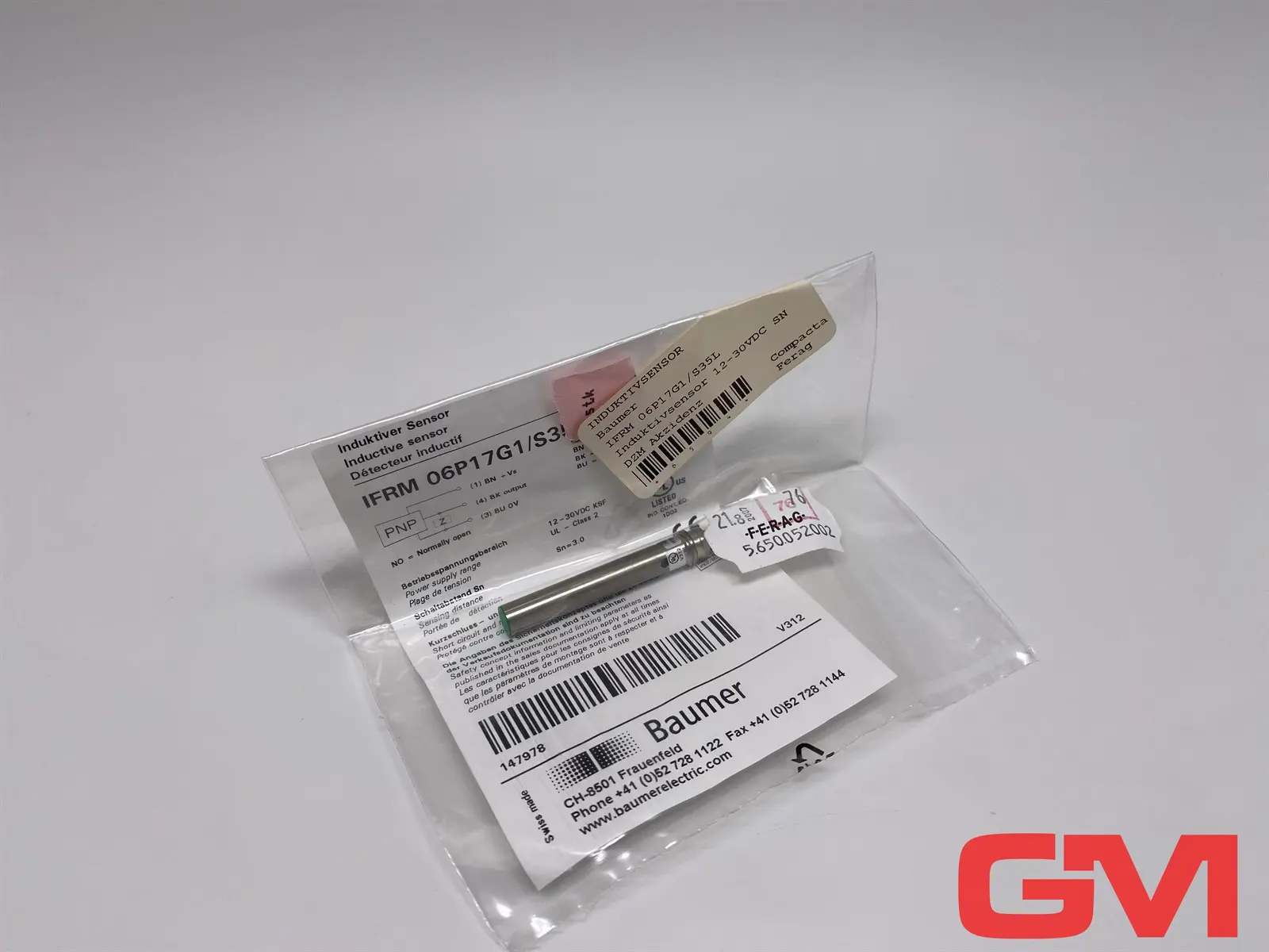 Produktfoto 1 von Baumer Induktiver Sensor IFRM 06P17G1/S35L inductive sensor 12-30VDC