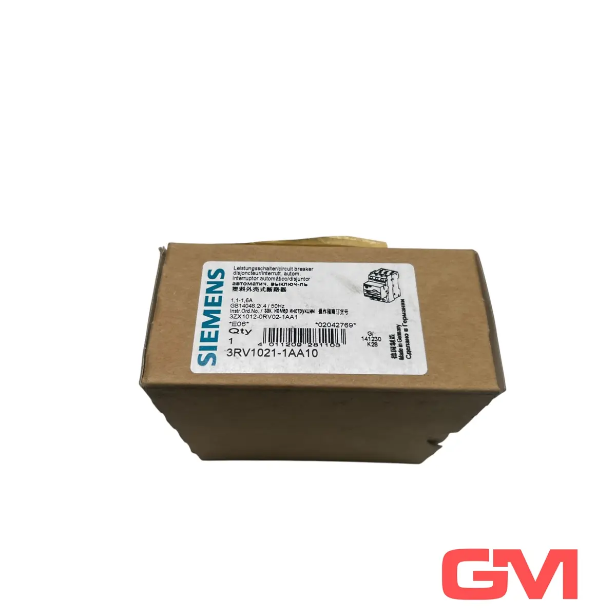 Produktfoto 1 von Siemens Motorschutzschalter 3RV1021-1AA10 circuit breaker Sirius 3RV 1,1-1,6A